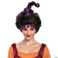 Disney Hocus Pocus Mary Deluxe Wig Costume Accessory, Black, Adult Size - One