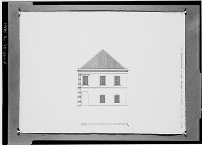 4. Photocopy architectural drawing:ELEVATION, NORTHEAST SIDE from historic