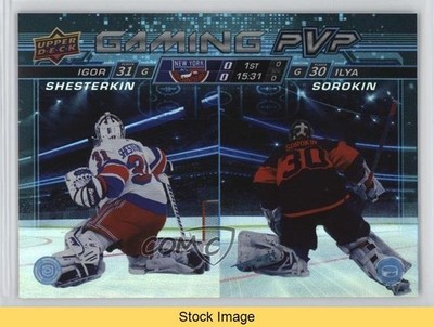 2024 Upper Deck Series 1 Gaming PVP Blue Igor Shesterkin Ilya Sorokin READ 17fk