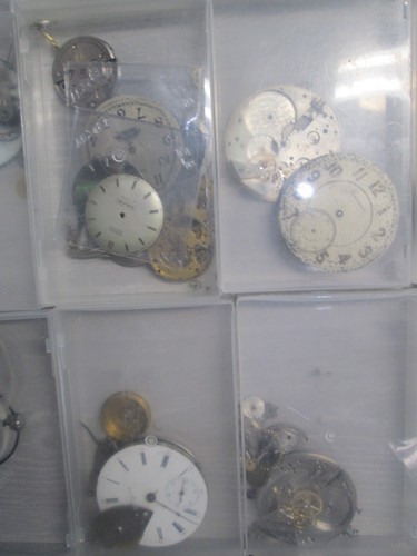 Large Mixed Lot of Vintage Watch Pocket Watch Parts Dials Faces Movements - Picture 8 of 13