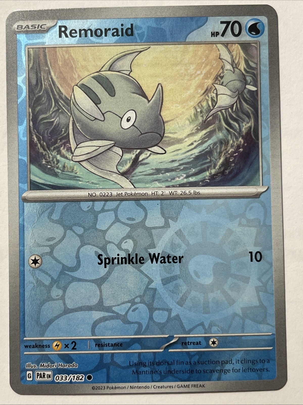 2023 Scarlet & Violet Series - Paradox Rift Remoraid Common #33 Reverse Holo