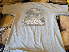 Vntg y2k Coastal Carolina University Chanticleers Teal Green T-Shirt L