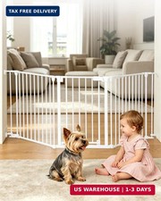 33-80" Extra Wide Baby Gate for Large Openings  Awkward Spaces, 30" Tall