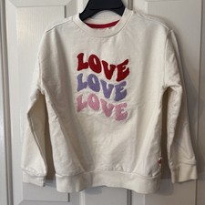 Valentine  s Day Girls 5T Crewneck Sweatshirt  Love  in Fuzzy Letters