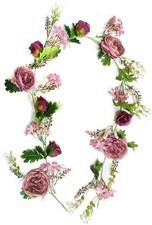 Peony Flower Garland, Rose Flower Swag, 6' Wedding Arch Flowers for Wedding D...
