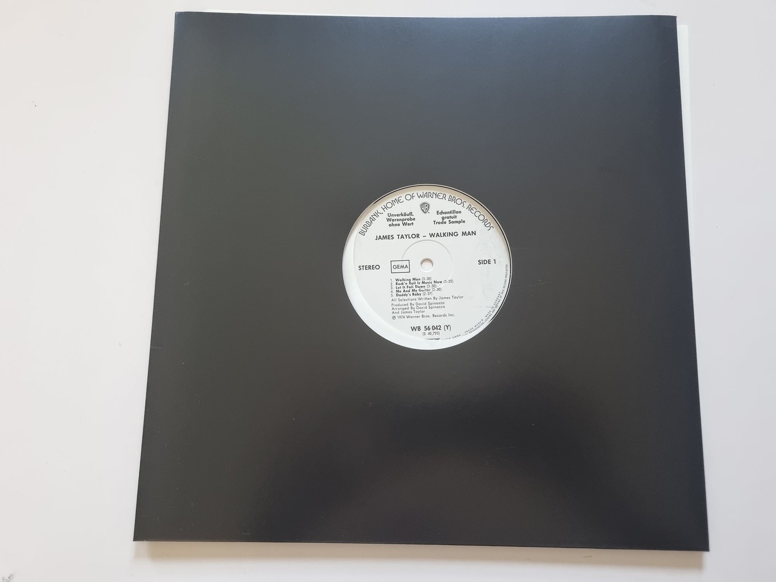 James Taylor - Walking Man Vinyl LP Germany PROMO