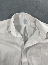 Brooks Brothers Regent Dress Shirt Mens 15-33 White Non Iron Supima Long Sleeve