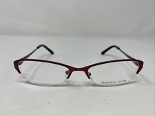 Geoffrey Beene G202 BUR 51-17-135 Burgundy Metal Half Rim Eyeglasses Frame EA74