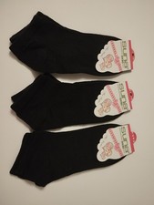 3 pairs Black Women trainer socks Size 35-39 Polyester Elestane made in T rkiye