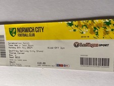 Norwich City ( Team Wes V Team Russ) 06/05/2019 Match Ticket Celebration Match