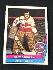 1977-78 O Pee Chee WHA 45 Gary Bromley Winnipeg Jets Damage On Back of card