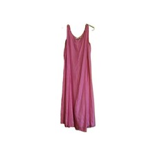 Vtg Victoria  s Secret 100 Silk PINK Long Maxi Gown Slip Dress Lingerie