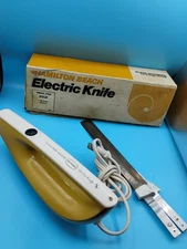 Vintage Hamilton Beach Electric Knife Model 275G Gold With Original Box TESTED