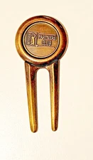Vintage Golf And Round Ball Marker PGA Tour Brass Divot Tool - Partners Club