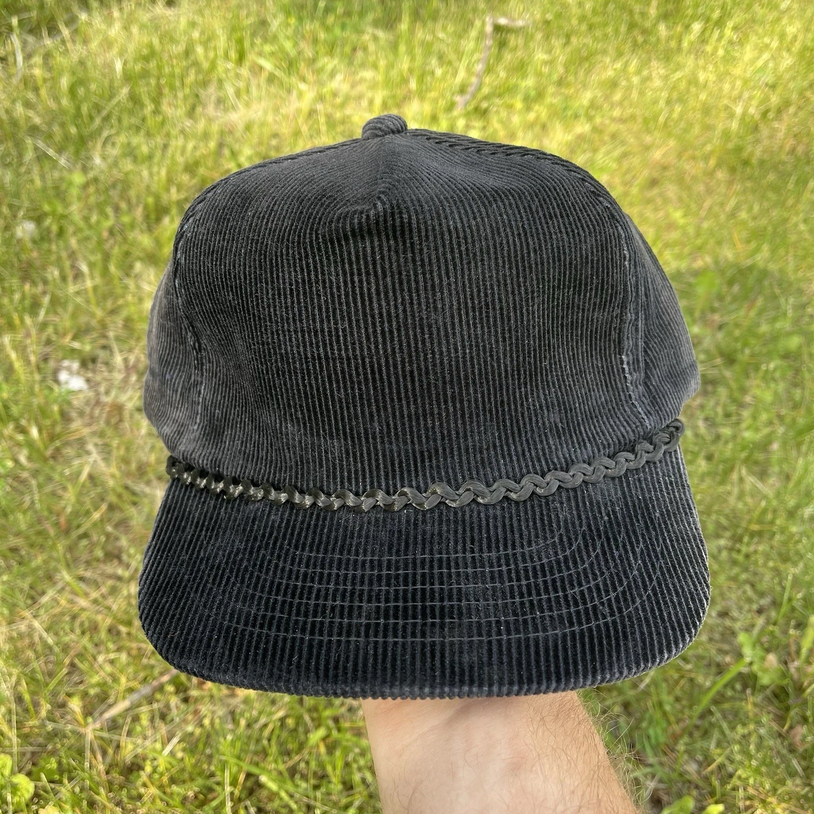Vintage Youngan Hat Black Blank Corduroy Snapback Cap Plain Solid Rope Korea
Opens in a new window o