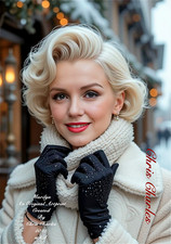 MARILYN MONROE AN ORIGINAL ARTPRINT by Chris Charles A3 UHD  PORTRAIT