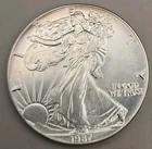 1987 American Silver Eagle $1
