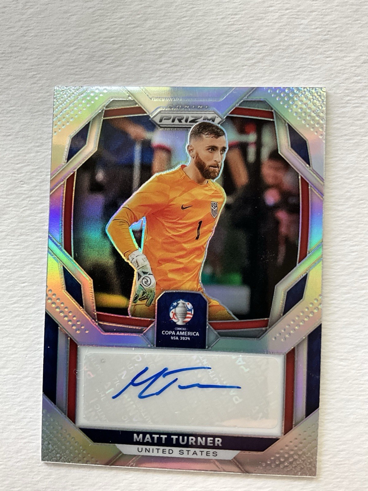 2024 Panini Prizm CONMEBOL Copa America Matt Turner Silver Auto /99 #S-MT SP