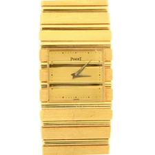 Piaget Polo Men's 25 mm Gold Dial 18K Yellow Gold 8 Inch Long Quartz 7131C701
