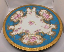 Beautifully Painted Antique Haviland & Co Limoges Gilt Cabinet or Charger Plate 