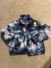 Looney Tunes Members Only Tweety Bird Acid Washed Denim Jacket Size XL