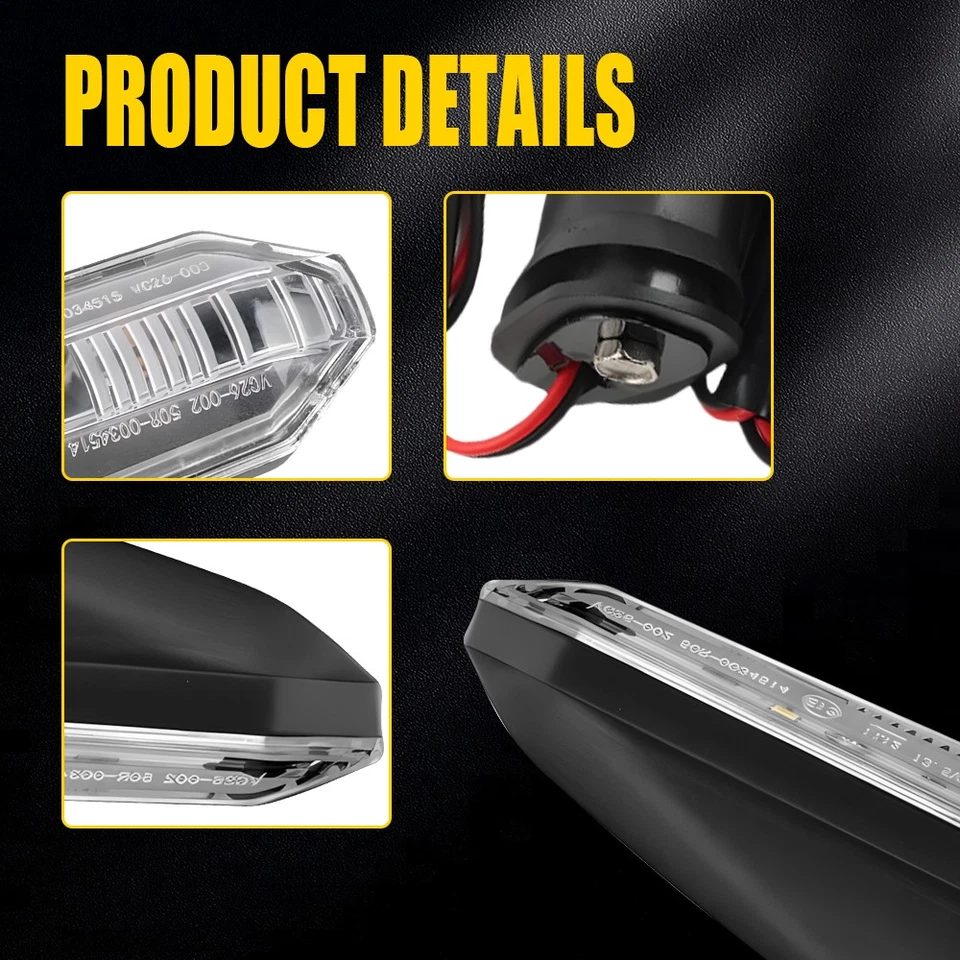 适用于本田 CTX700 N/DCT 2014-2018 LED 转向信号指示灯 全新 透明 琥珀色 — 第 4/4 张图片