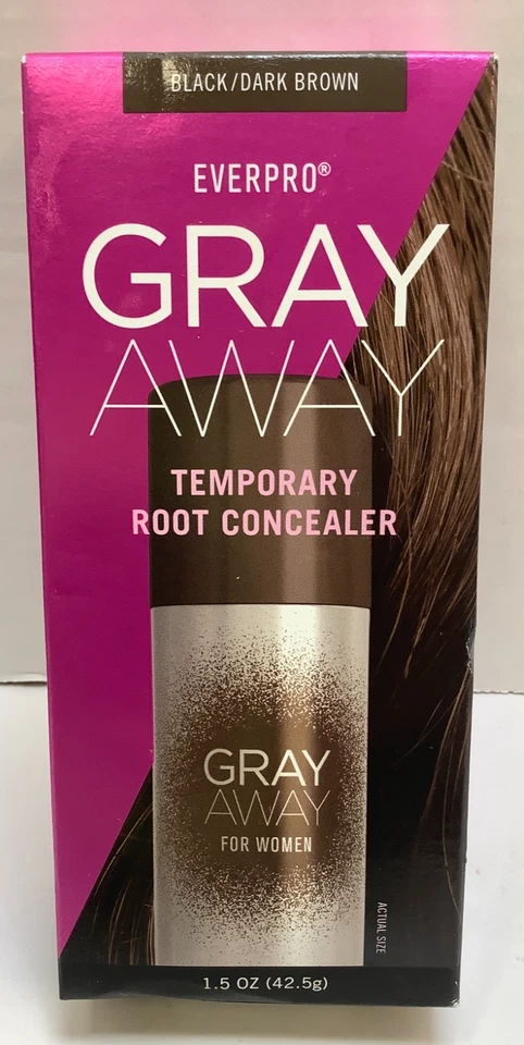 Corrector de raíces temporal Everpro Gray Away, negro/marrón oscuro, 1,5 oz, paquete de 3 Foto 2 de 4