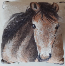 Nadelkissen, Stoff, quadratisch, Handarbeit, Neu, Motiv PFERD