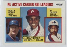 1984 Topps Career Leaders Nestle Rusty Staub Al Oliver Tony Perez #704 HOF 7iu