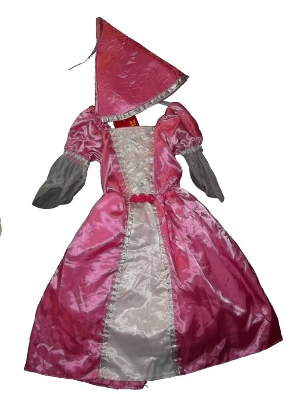 Robe de princesse rose et son chapeau le cadeau idéal pour fille de 3-5 ans