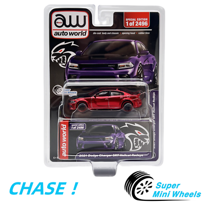 CHASE ! Auto World x Super Mini Wheel 1:64 2021 Dodge Charger SRT