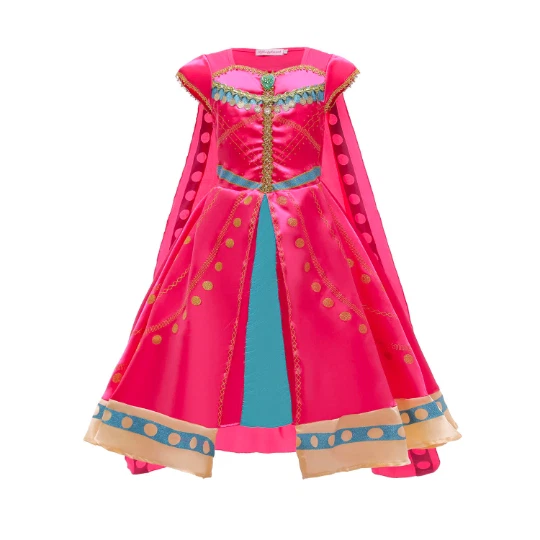 Disfraz de princesa inspirado en jazmín para niña - Juego completo de vestir con acceso Foto 3 de 4