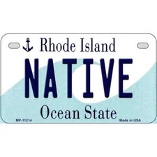 Native Rhode Island Novelty Metal Motorcycle Plate MP-11214
