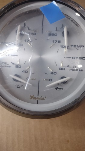 Faria 5" 4 IN 1 Gauge SOLD AS RINKER 206630 (Out of Box/Gauge Only - NOS) - Picture 9 of 9