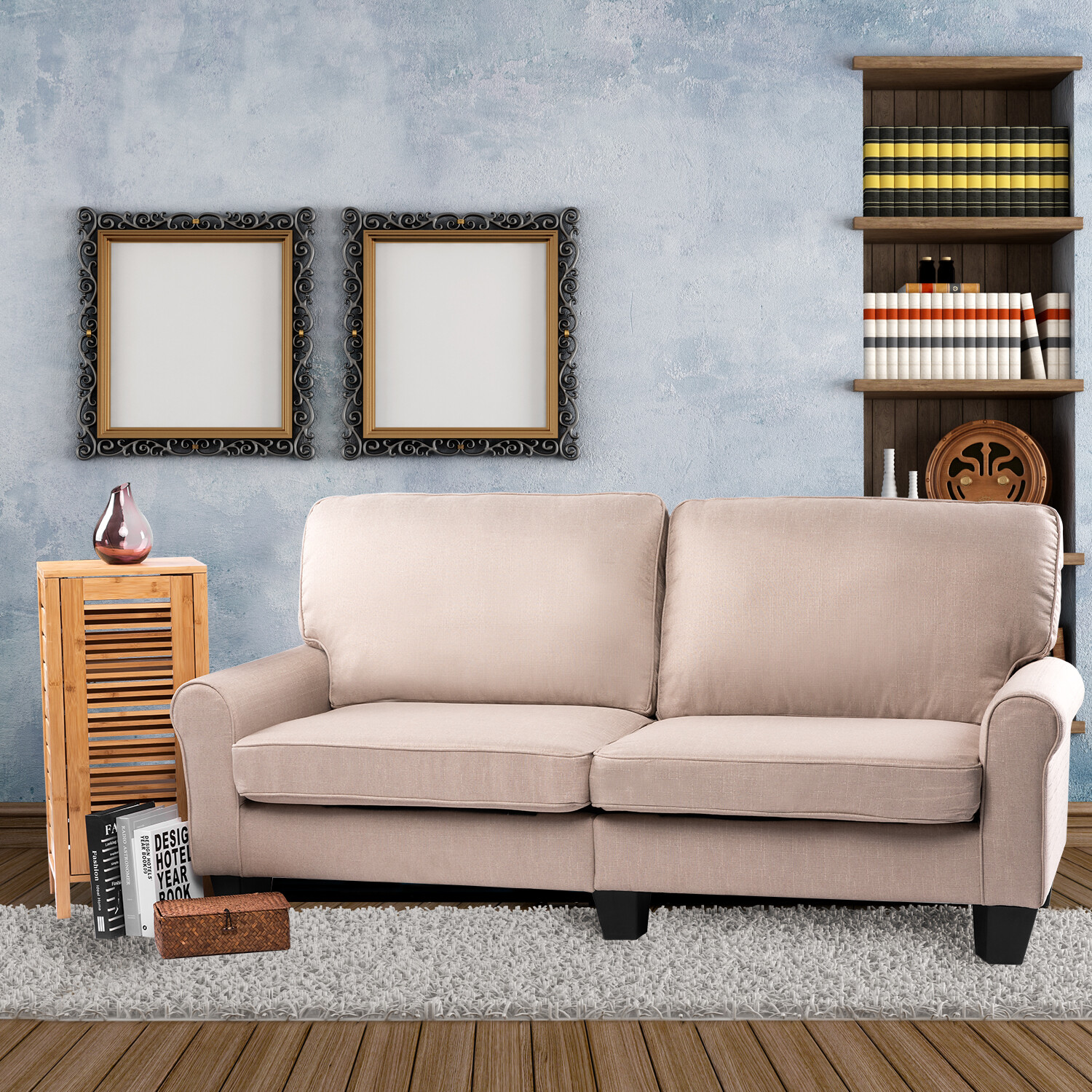 Bahom 70 Indoor Loveseat Couch Sofa 2 Seats Bed For Living Bahom 70 Indoor Loveseat Couch Sofa 2