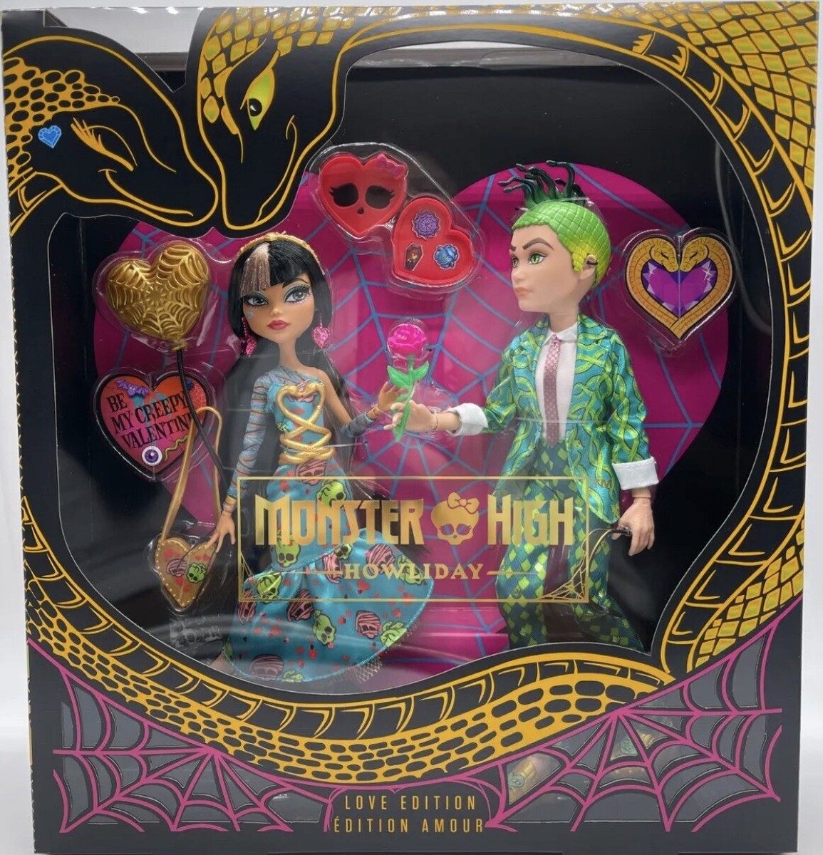 2023 Monster High Howliday Cleo and Deuce Love Edition 2-Pack Set