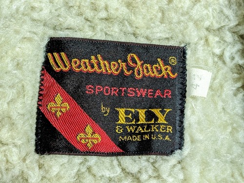 Vintage Western Ely Walker Weather Jack Coat Jacket Brown Corduroy Sherpa Lined - Picture 5 of 18