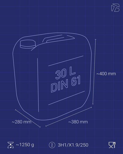 Bote de agua 2,5 3 5 10 15 20 25 30 litros apto para alimentos vacío DIN 45 51 61 - Imagen 27 de 54