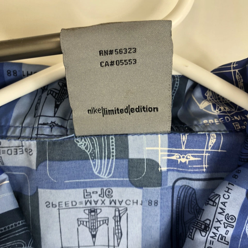 VTG Rare Nike Air Force 1 LE Limited Edition F-14 F-16 Button Down Shirt XXXL - Image 4 of 4