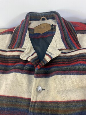 Vintage 90s Woolrich Aztec Dumb and Dumber Blanket Coat Indian