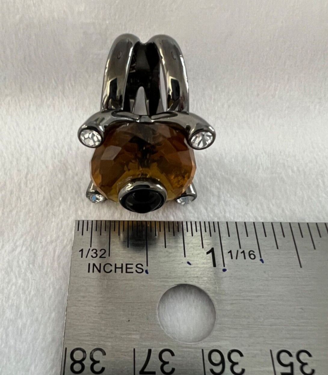 IMAN Global Chic Statement Ring Size 7 Citrine Be… - image 12