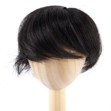 Set of 2 Monique Human Hair Black Teeny Weenie 6"-8" Doll Wigs