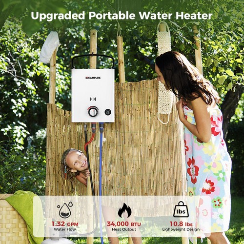 Camplux 5L Outdoor Gas Water Heater Instant Hot Portable Shower Pump for Camping - Picture 18 of 23