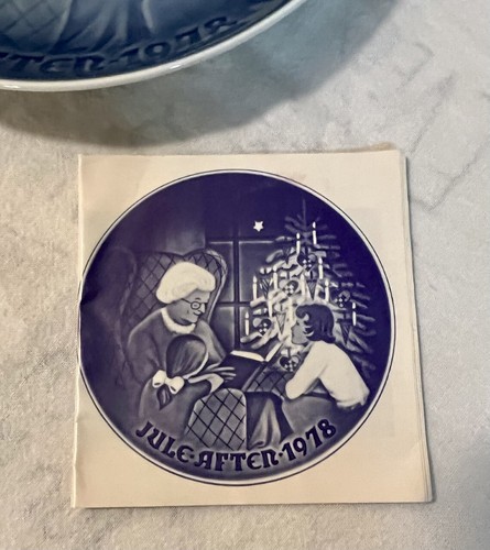 1978 Bing & Grondahl Jule After Christmas Plate with Paperwork - Picture 3 of 7