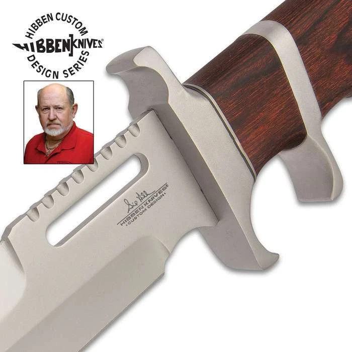 Cuchillo de hoja fija Gil Hibben Bloodwood palillo de dientes caza táctico Bowie nuevo Foto 4 de 4