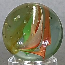 Vintage Imported 3 Vein Hybrid Cat's Eye Marble .63 Inches Near-Mint Condition