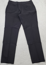 Greg Norman Golf Performance Pants Women 2 Black Rayon Slim Straight Leg Pull On