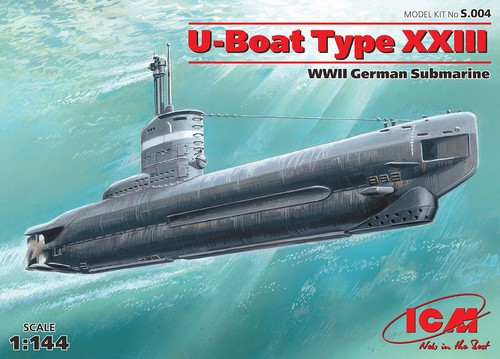 U - Boat Type XXIII. German Submarine (Plastic model kit) 1/144 ICM S.004 - Afbeelding 1 van 12