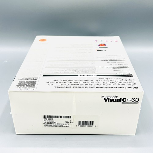 Microsoft Visual C++ 6.0 Professional Edition Retail Package NOS Factory Sealed - Picture 10 of 11