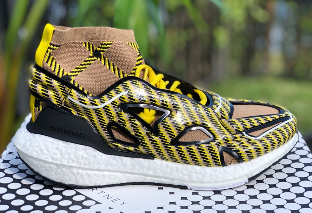 adidas gazelle silver green womens Adidas x Stella McCartney Women's Ultraboost 5 Solar Yellow / Hi-Res Yellow  / White Running Shoes